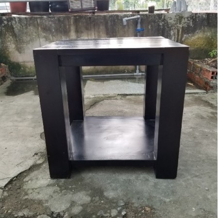 ChunKy Walnut : Đôn Góc Trang Trí Gỗ Sồi - 2 Tầng